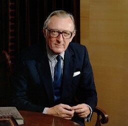 Low resolution digital scan of a negative from Bern Schwartz's portrait 541: Peter Carrington, 6th Baron Carrington