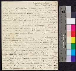 Digital surrogate of To Mrs Edgeworth from Byrkley Lodge - the Sneyds'…